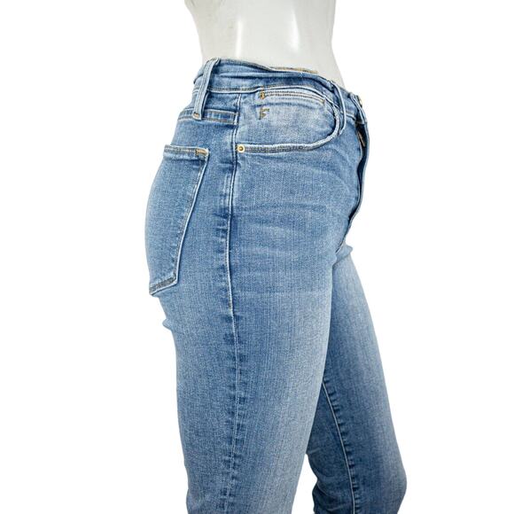 FRAME Denim Le High Straight Jeans in Roxton Blue Size 30 - Picture 9 of 10